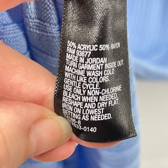 Worthington Womens Cardigan Sweater Duster Longline Button Up V Neck Blue XL - Picture 4 of 10